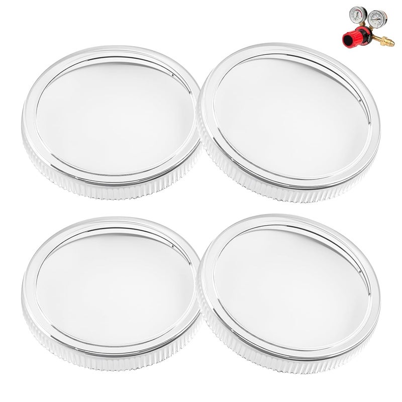 Antrys 2-1/2" Clear Replacement Regulator Gauge Lens/Cover– Durable 1/4 Turn Twist Lock Design, Pressure Gauge Protective Cover for Easy-to-Read Measurements, Restores Gauge Appearance & Functionality-4 Pack - Image 1